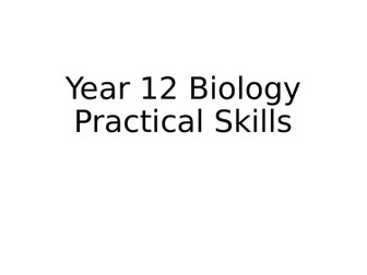 Advice for A Level Biology Practical Exam