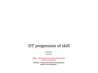 DT (Design and Technology) Progression of Skills