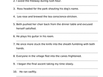 Varied Sentence Openers