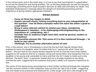 Romeo and Juliet Model Essays - Lord Capulet