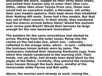 Grade 9 Creative Writing Model - London (Language Paper 1 Q5)