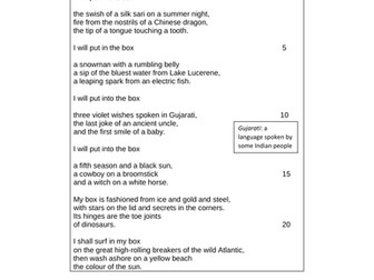 Poetry (The Magic Box by Kit Wright)