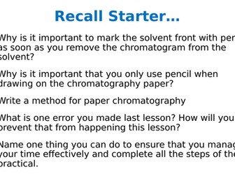 Aim C L7 Paper Chromatography of Amino Acids