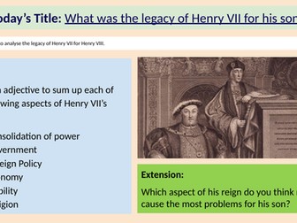 1. The Legacy of Henry VII