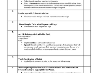 Mixed media checklist