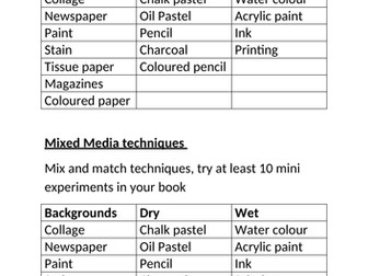 Mixed media techniques