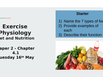 A level PE Diet and Nutrition AQA