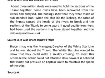 Who was to blame for the Titanic sinking?