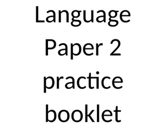 AQA English Language Paper 2 Walk through booklet