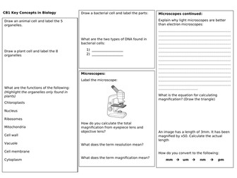 Edexcel GCSE Combined Science Revision Mats Biology