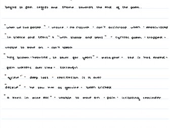 AQA Love and Relationships Revision