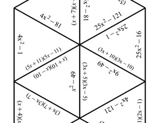Difference of Squares Factorising Tarsia
