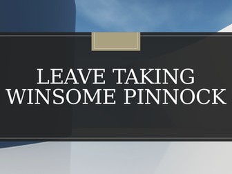 Leave Taking Winsome Pinnock Scheme of Learning