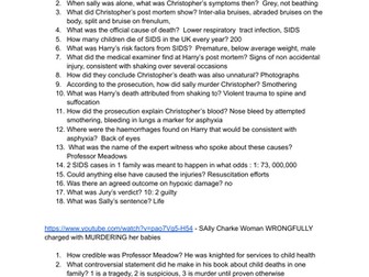 Criminology case study - Sally Clark