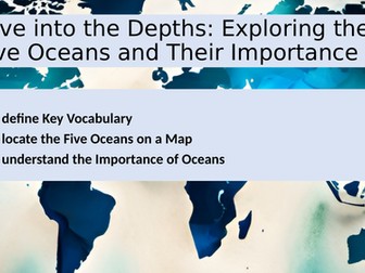 SOW: Our Oceans for KS3 Geography (threats, exploration, conservation, plastic)