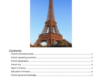 KS3 cross-curricular end of year French culture booklet