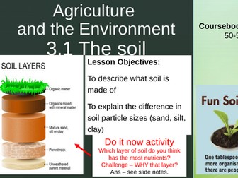 The soil - Agriculture and the Environment - Cambridge Environmental Management