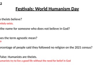 KS3 World Humanism Day