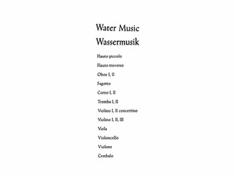 Handel - Water Music - Annotated Score