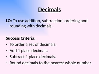 Crack the Code Decimals Activity