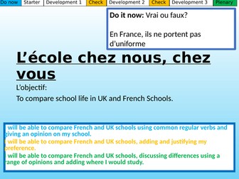 L’école chez nous, chez vous French Studio GCSE Mod 6.2
