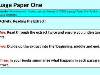 GCSE Edexcel Language Paper 1 Full Paper Run through