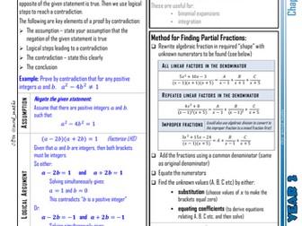 A-level Maths Knowledge Organiser: P2.01 - Algebraic Methods