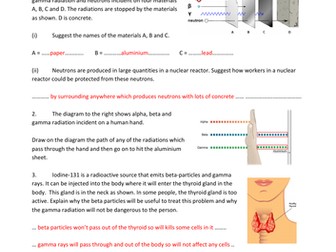 GCSE/IGCSE Penetrating power of radiation Questions and Answers