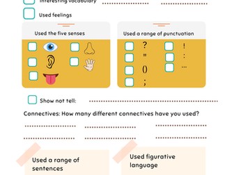 Descriptive Writing Checklist Visual