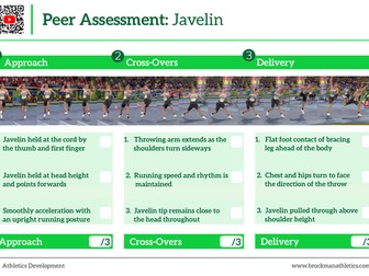 Javelin Peer Assessment Card
