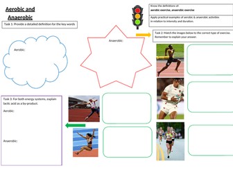 GCSE PE Aerobic and Anaerobic Worksheet