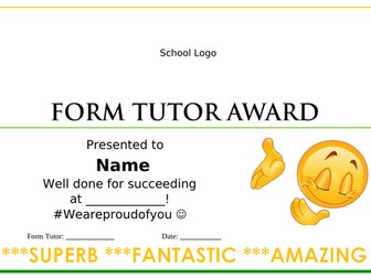 Form Tutor Award