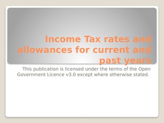 UK Tax rates and bands