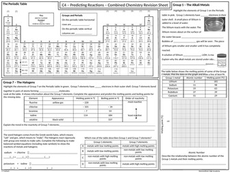 OCR Gateway GCSE Comb Science Chemistry C4 Revision Mat