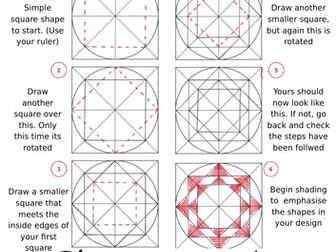 Geometric tessellation worksheets x3