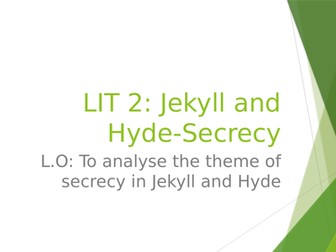Secrecy in Jekyll and Hyde