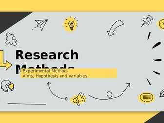 Research Methods- Psychology Year 1 ALevel AQA