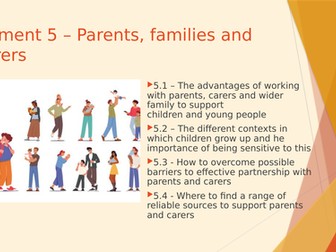 T Level Childcare and Education Element 5 Parents, Families and Carers