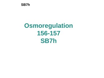Osmoregulation GCSE edexcel SB7h