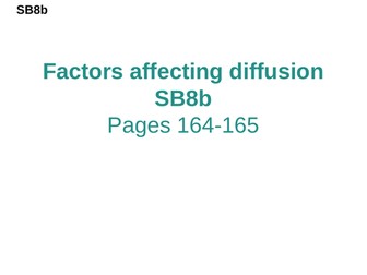 Factors Affecting diffusion SB8b GCSE