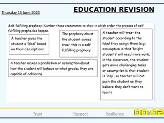 AQA Education worksheets and revision sheets