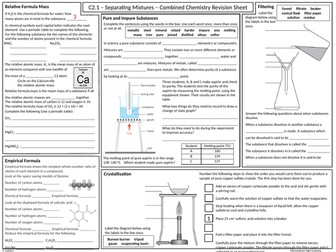 OCR Gateway GCSE Comb Science Chemistry C2 Revision Mat