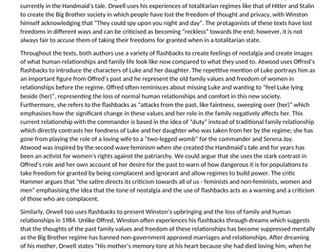 Comparative Essay - The Handmaid's Tale & 1984