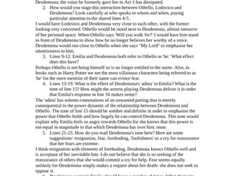 A* Othello notes A LEVEL ENGLISH LIT