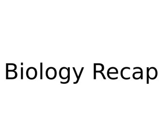 WJEC Double Sci Yr 10 Biology Revision Recap
