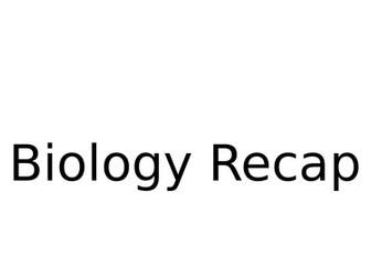 WJEC Double Sci Yr 10 Biology Revision Recap
