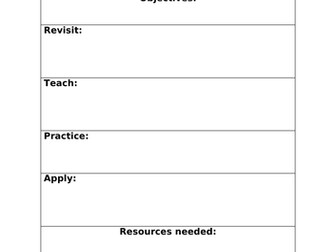 Phonics planning grid