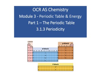 OCR A level Chemistry 3.1.1 Periodicity