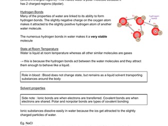 Topic 1- biology A level revision notes