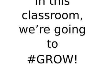 Growth - classroom plant display